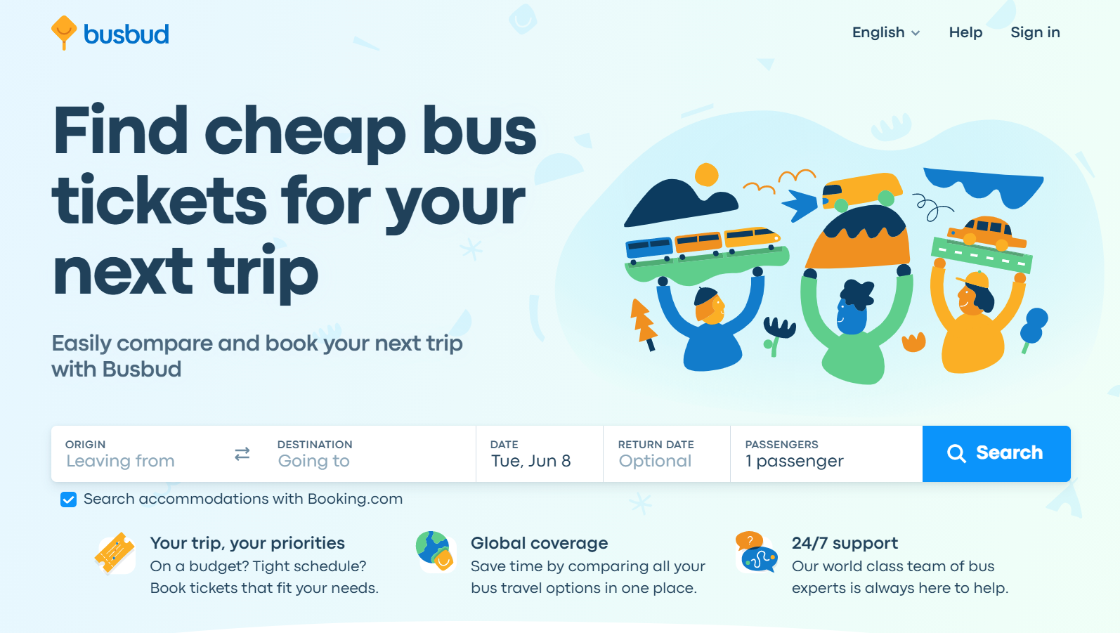 busbud.com screenshot