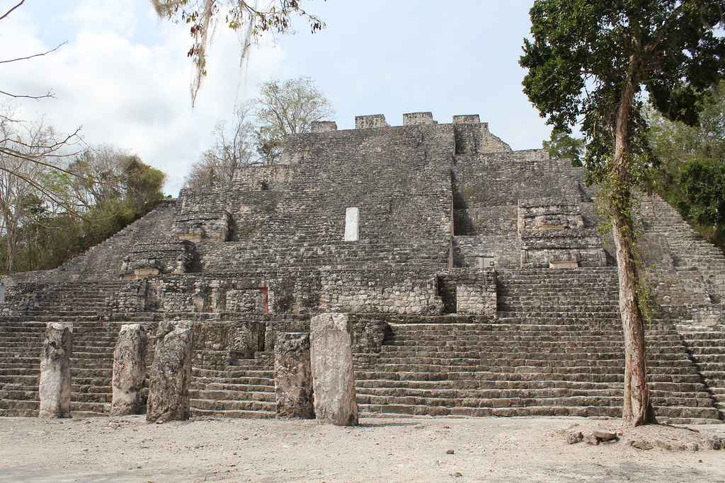Calakmul pyramid, Mexico